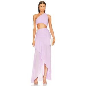 Michael Costello Lavender One Shoulder Dress